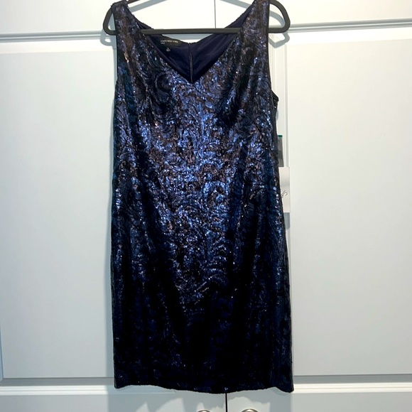 Sequin Sheath Dress (black & navy) NWT JONES NEW YORK - Picture 8 of 14